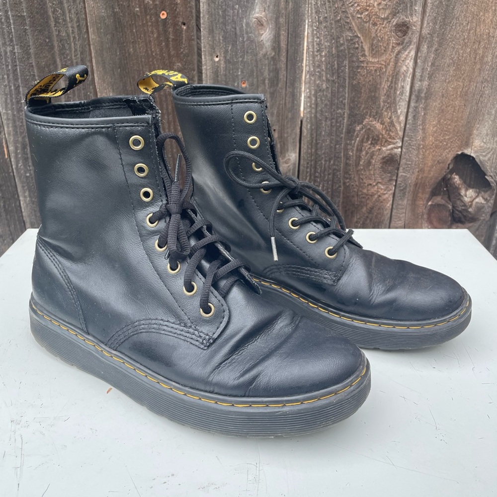 Dr. Martens Black Leather Zavala Boots